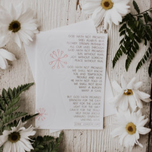 What God Hath Promised – Letterpress Greeting Card