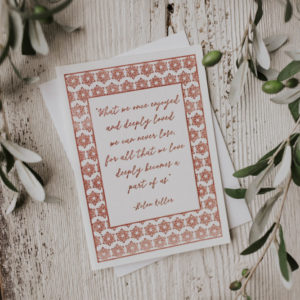 “Deeply Loved” Memorial Letterpress Greeting Card