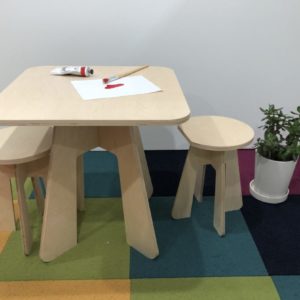 Kids Table with 2 Stools