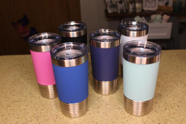 Silicon Grip Customizable Tumbler – 6 color options!