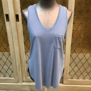 V neck one pocket tank top – Various colors available