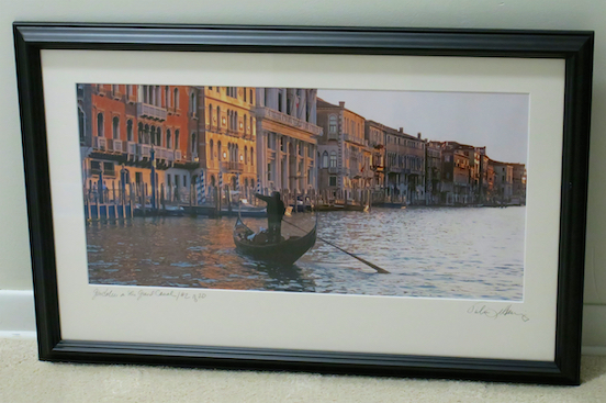 Gondolier on the Grand Canal of Venice-Ltd. Edition [2/20] – Framed matted print