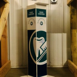 The Station – Custom free standing, durable hand sanitizer units
