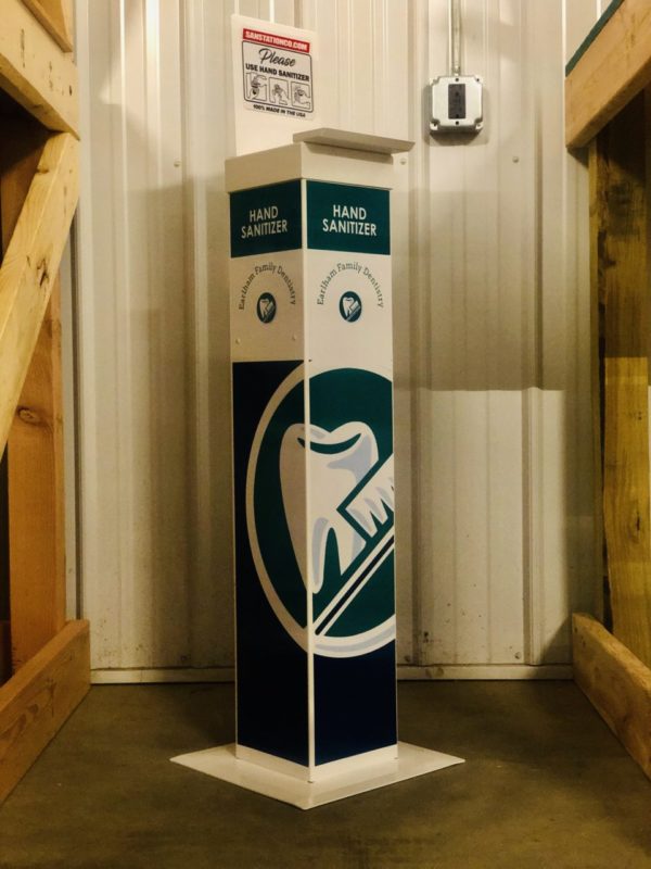 The Station – Custom free standing, durable hand sanitizer units