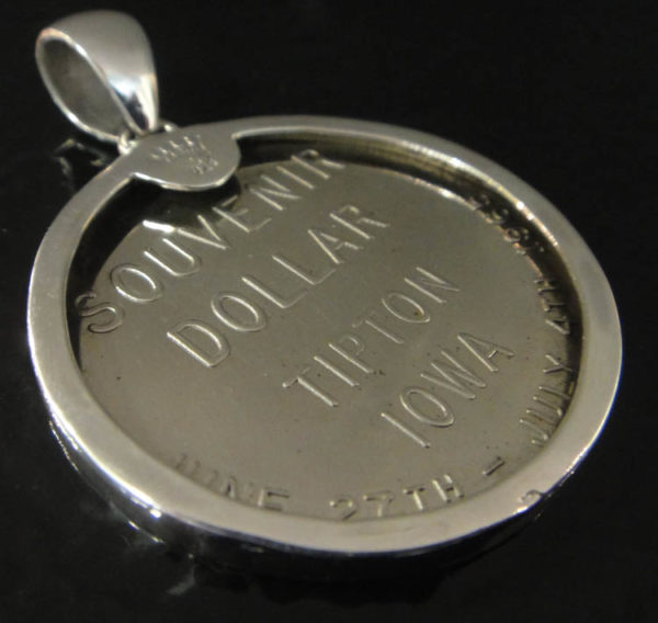 1965 Tipton, Iowa souvenir coin and silver pendant
