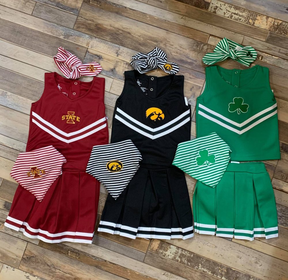 Youth Girl Officially Licensed NCAA Girls 2 Piece Cheer Dress Toddler 
