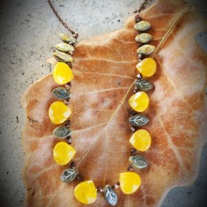 Bright colorful fall colored necklace
