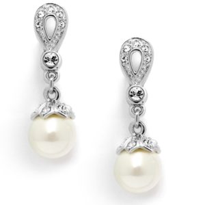 Clip On Pearl Drop Earrings