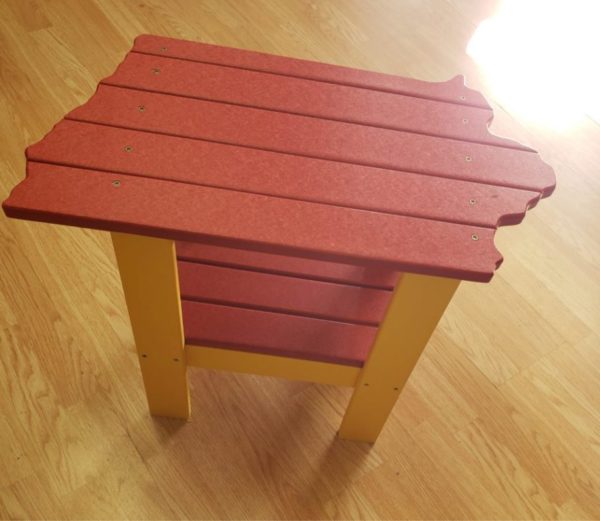 Iowa Shaped End Table PolyCraft Furniture – Hawkeye & Iowa State Colors