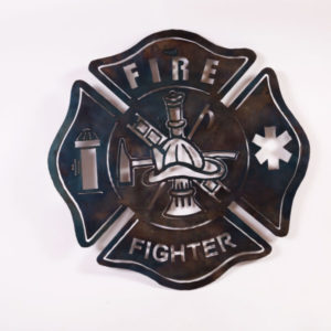 Fire Fighter Shield Metal Creation