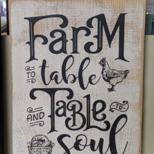 Wooden Farm to Table Sign