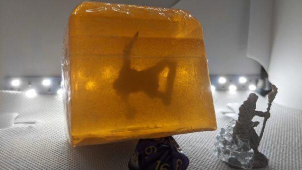 Large Gelatinous Cube Soap – Adventurer Mini trapped inside