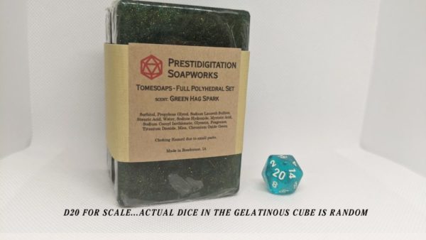 Tomesoaps – Full polyhedral dice set inside