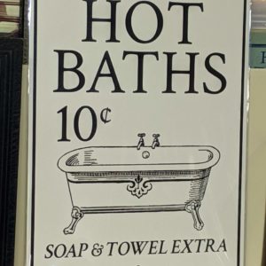 Hot Baths Tin Sign
