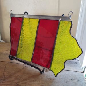 Stained Glass ‘Iowa’ – Red & Yellow