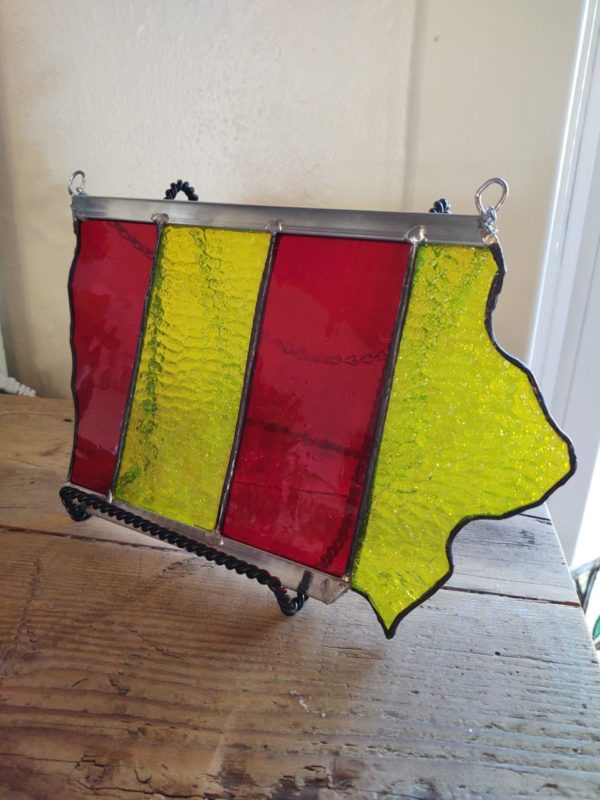 Stained Glass ‘Iowa’ – Red & Yellow