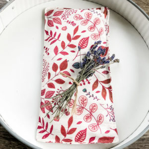 Lavender Aromatherapy Eye Pillow – Relaxing Red Leaves