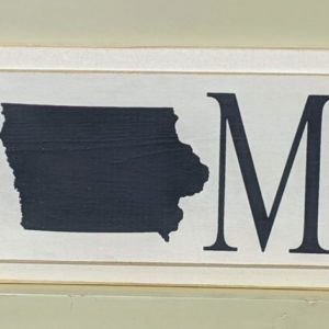 Wooden Iowa Home Sign