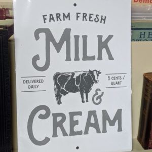 Milk & Cream Tin Sign