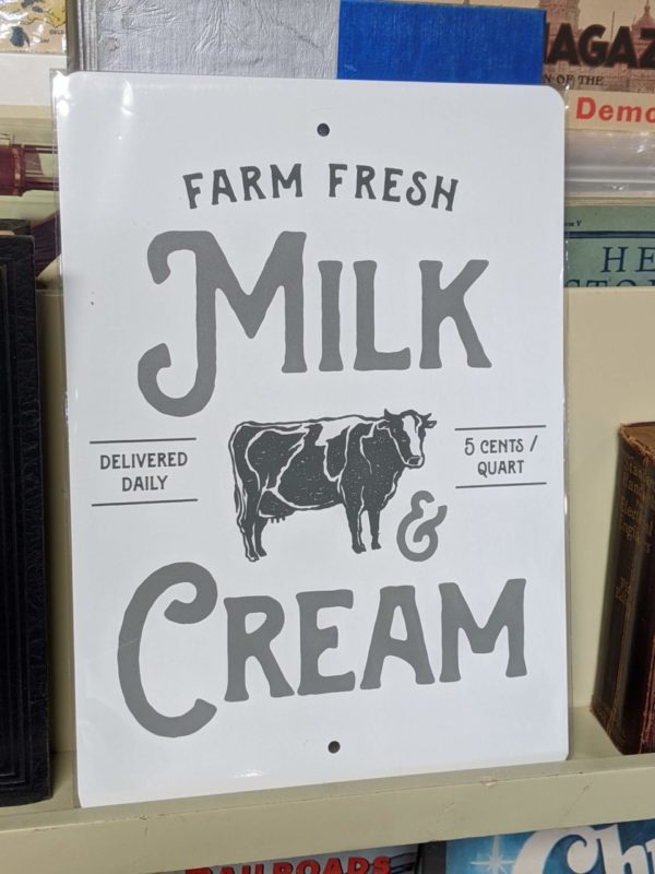 Milk & Cream Tin Sign
