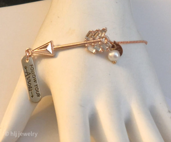 Rose Gold Arrow Bolo Adjustable Bracelet