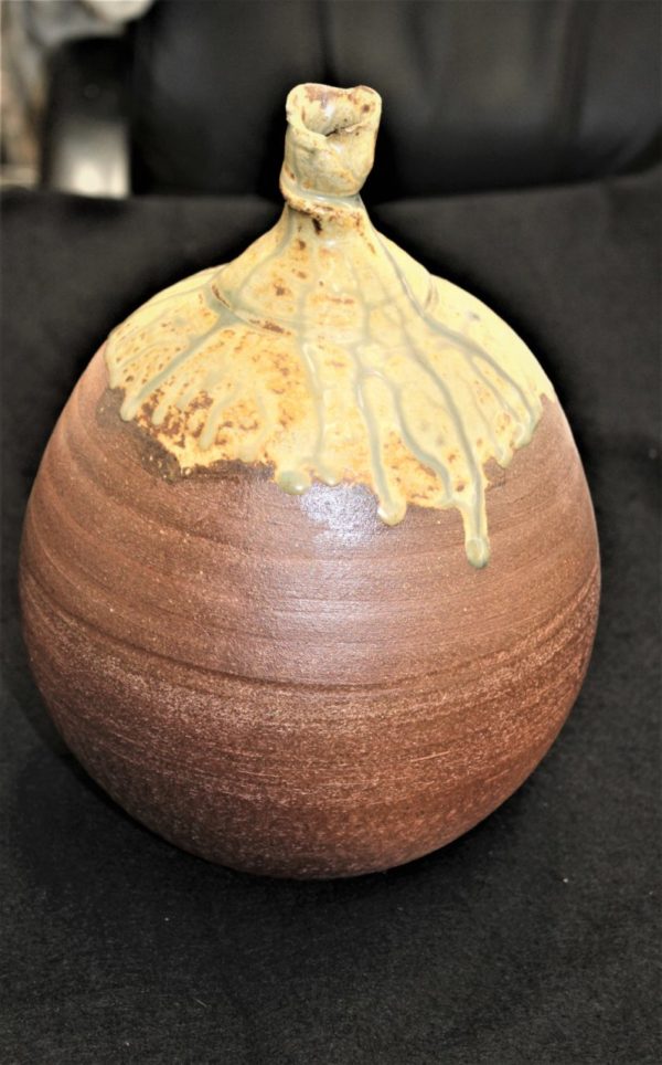 Large Wood Fired Ceramic Vessel by Iowa Artist Paul Koch