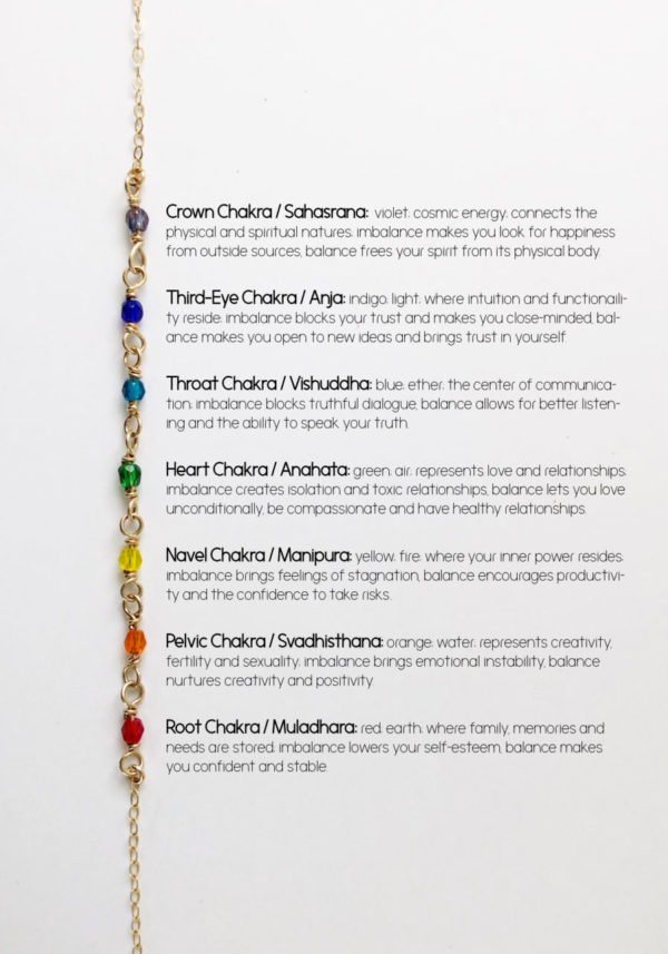 Crystal Chakra Rainbow Necklace
