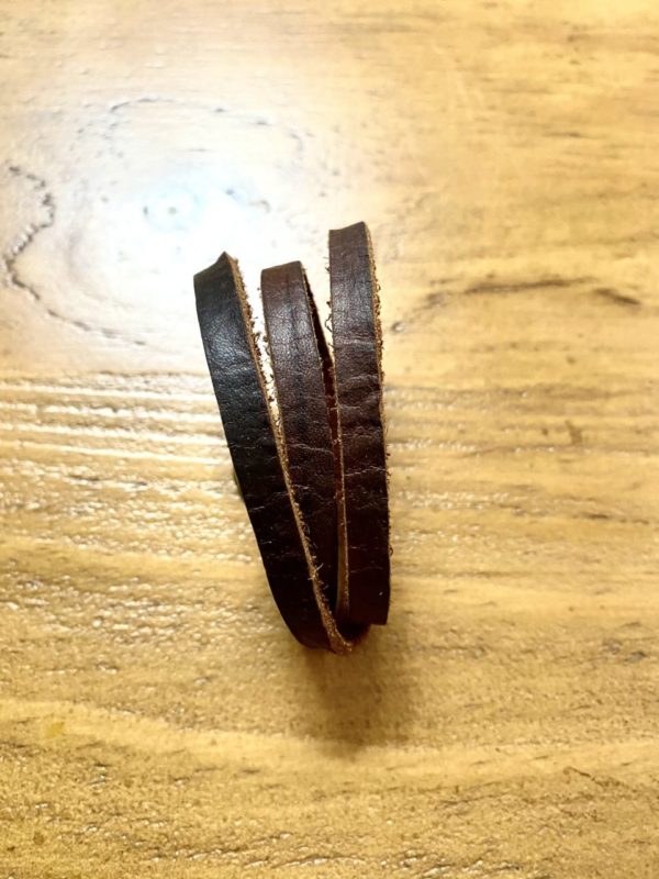 Genuine Kodiak leather wrap bracelet