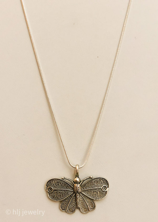 Silver Butterfly 18 Necklace