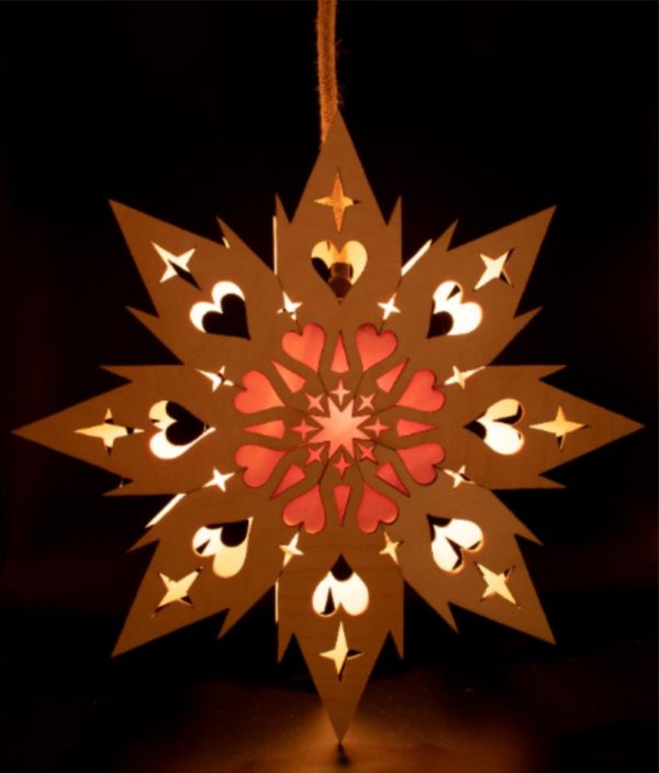 Koselig Lighted Hanging Scandinavian Welcome Star