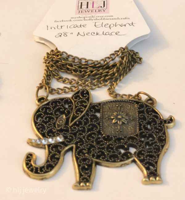 Various Elephant Pendant Necklaces – You Choose