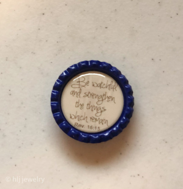 Set of 4 Faith Messages Bottlecap Magnets – Verses, Cross