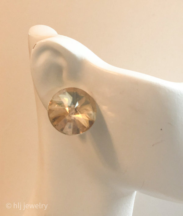 Rivoli Crystal Silver Post Earrings