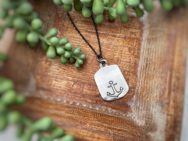 Dogtag Anchor & Sails Necklace – “You are my anchor and my sails all at once”