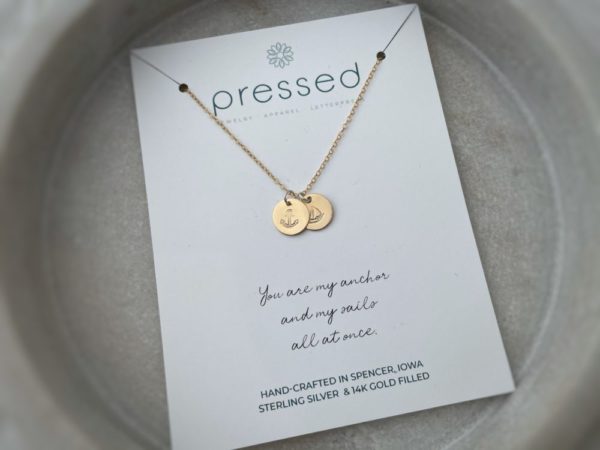 Anchor & Sails Necklace For Her– “You are my anchor and my sails all at once.”