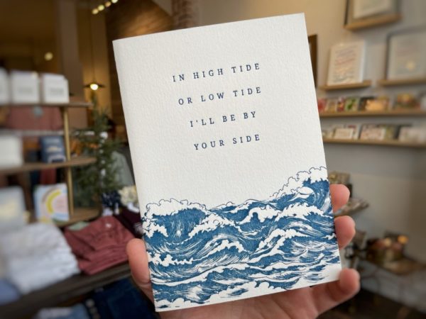 “I’ll Be By Your Side” — 5×7 Letterpress Greeting Card