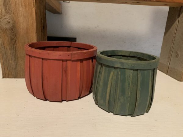 Red and Green Wooden Baskets
