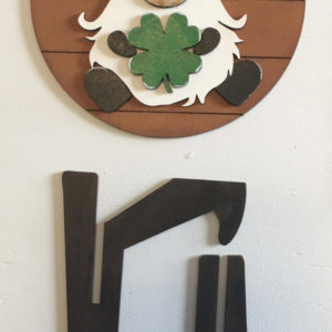 St. Patrick’s Day Leprechaun Gnome Round Sign (DIY or Complete)