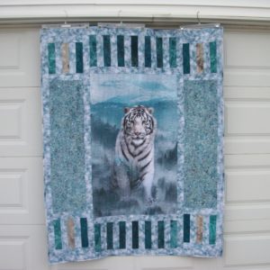 White Siberian Tiger Quilt Kit
