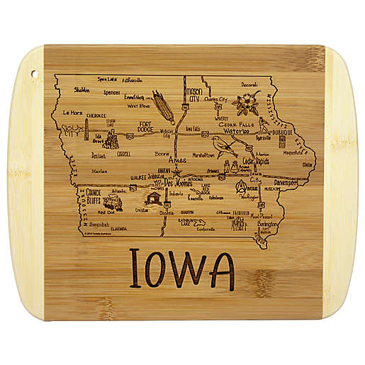 A Slice of Life Iowa Bamboo Serving and Cutting Board