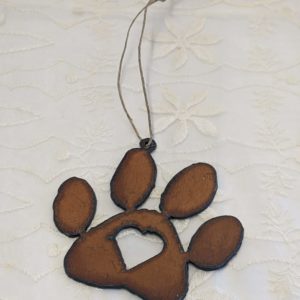 Paw with Heart Ornament