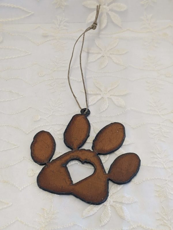 Paw with Heart Ornament