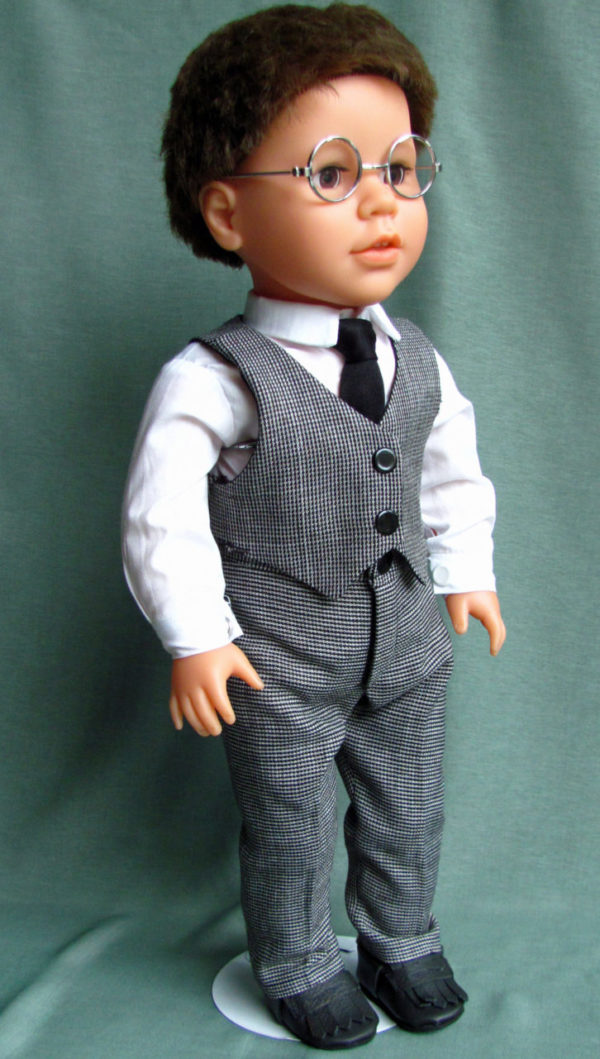 Boy Doll Clothes for 18 inch Doll 4-piece Suit, Vest, Pants, Shirt, and Tie