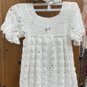 Baptism/Christening hand-crocheted gown