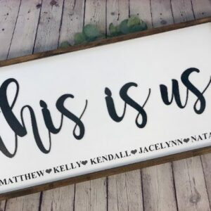 This Is Us Personalized 3D Farmhouse Sign