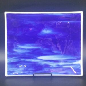 Blue Glass Tray by Nancy Rasmussen