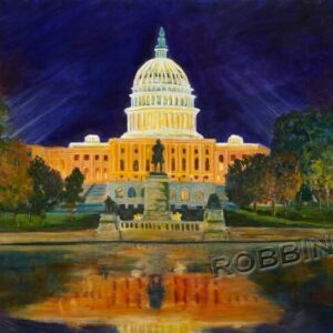 The Capitol Oil Painting by Chris Robbins