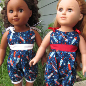 Fourth of July Romper for American Girl Doll – Doll Clothes