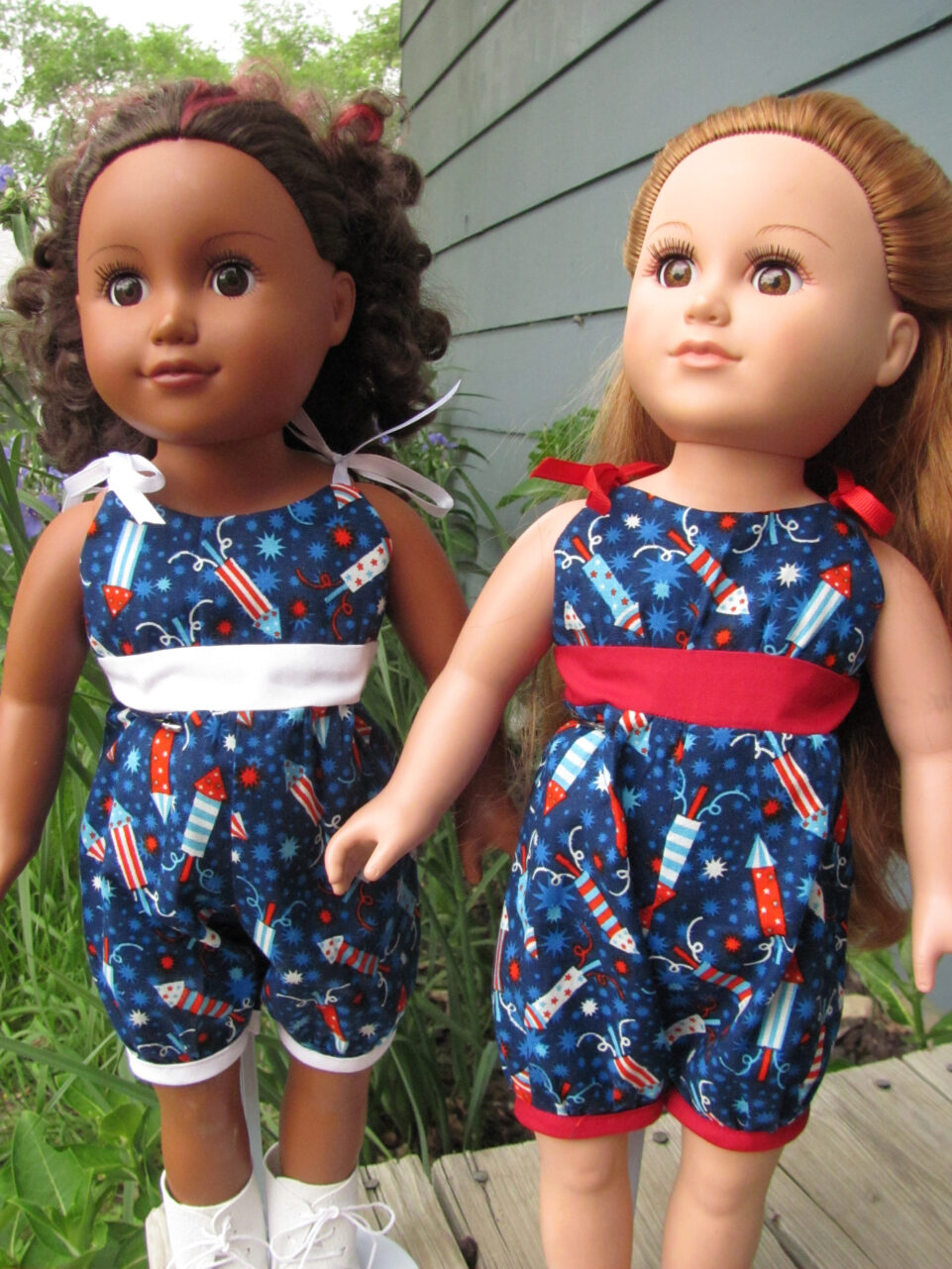 Fourth of July Romper for American Girl Doll - Doll Clothes