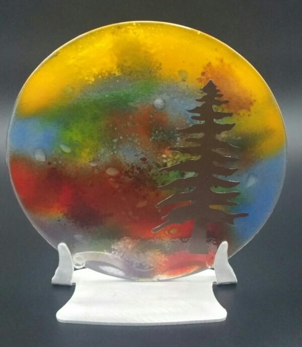 Small Pine Tree glasswork by Nancy Rasmussen
